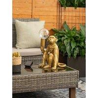 Valuelights George Gold Monkey Ip44 Outdoor Solar Light