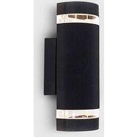 Valuelights Ryston Pair Of Black Ip54 Outdoor Up / Down Wall Lights