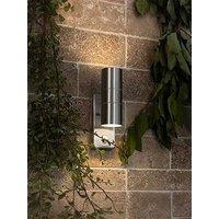 Valuelights Stainless Steel Ip44 Pir Up / Down Outdoor Wall Light