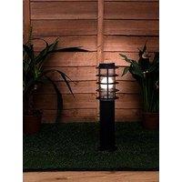 Valuelights Wharf Pair Of Black Stainless Steel Ip44 Outdoor Bollard Lights - 45Cm