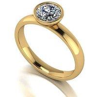 Moissanite 9Ct Gold 1Ct Rub Set Wed Fit Moissanite Solitaire Ring