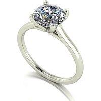 Moissanite 9Ct Gold 15Ct Eq Solitaire Ring - White