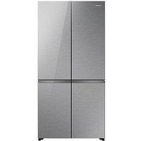 Hisense Rq768N4Gve Kitchenfit Multidoor Fridge Freezer 591L Silver Glass - E Rated