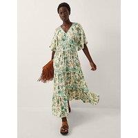 Monsoon Saoirse Print Dress - Cream