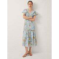Monsoon Jesse V Neck Dress - Pale Blue