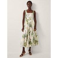 Monsoon Sicily Printed Dress - Cream