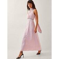 Monsoon Maeve Satin Dress - Pink