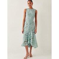 Monsoon Gianna Sleeveless Lace Midi Dress - Sage