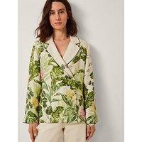 Monsoon Fleur Printed Shacket - Cream