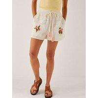 Monsoon Luna Emb Shorts - White