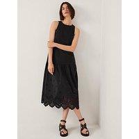 Monsoon Fable Fabric Mix Dress - Black