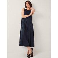 Monsoon Tate Trim Jersey Dress - Navy