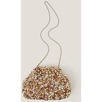 Monsoon Kira Sequin Clutch - Gold