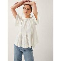 Monsoon Tate Trim Jersey T-Shirt - White
