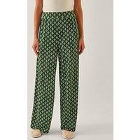 Monsoon Daisey Geo Jersey Trousers - Khaki