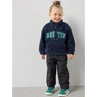 The Very Collection Boys Fleece Funnel Neck Zip Through And Chino Trousers - Multi