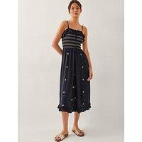 Monsoon Blair Frill Dress - Black