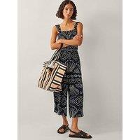 Monsoon Macie Printed Jumpsuit - Black