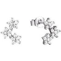 Seol + Gold Flower Cz Trio Studs