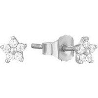 Seol + Gold Cz Daisy Flower Studs