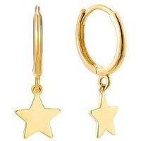 Seol + Gold 18Ct Vermeil Star Charm Hoops - Gold