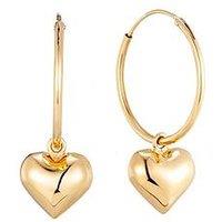Seol + Gold 18Ct Gold Vermeil Puffy Heart Hoops
