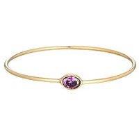 Seol + Gold 18Ct Vermeil Amethyst Cz Bangle - Gold