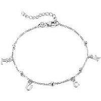 Seol + Gold Sterling Luck Charm Bracelet - Silver