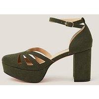Monsoon Iris Cutwork Platform - Olive