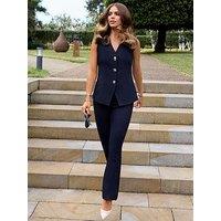 Friends Like These Sculpting Stretch Multi Button Waistcoat - Navy