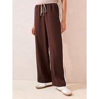 Friends Like These Side Stripe Trouser - Chocolate Brown