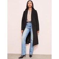 Friends Like These Tailored Single Button Coat - Black