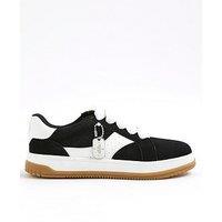 River Island Older Boys Lace Up Trainers - Black