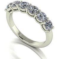 Moissanite 9Ct White Gold 6 Stone Moissanite Eternity Ring