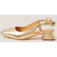 Monsoon Lola Bow Slingback - Gold
