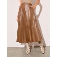 Friends Like These Pu Midi Skirt - Tan