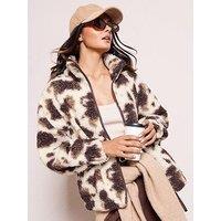 Friends Like These Cow Print Fleece - Beige