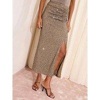 Friends Like These Sequin Skirt - Bronze