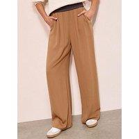 Friends Like These Stripe Wide Leg Trouser - Brown