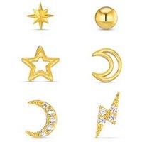 Orelia Celestial Stud 6 Pack Ear Party