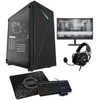 Pcspecialist Fusion 32 Gaming Desktop (Rtx 5060 Ti, Amd Ryzen 5, 16Gb Ram, 1Tb Ssd) With 24.5In Fhd Monitor, Headset, Keyboard, Mouse And Mat