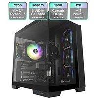 Pcspecialist Fusion 40 Geforce Rtx 5060 Ti Amd Ryzen 7 16Gb 1Tb Black