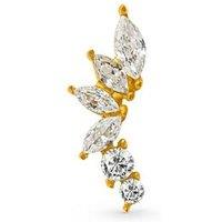 Orelia Curved Crystal Cluster Barbell