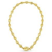 Orelia Mariner Chain T-Bar Necklace - Gold