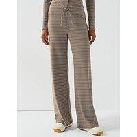 V By Very Stripe Rib Wide Leg Trousers - Print