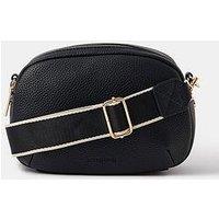 Accessorize Webbing Strap Small Crossbody Bag - Black