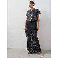 The Very Collection Lace Midaxi Skirt - Black