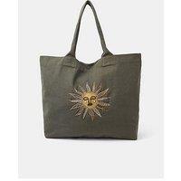 Accessorize Sun Embellished Tote Bag - Khaki