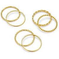 Orelia Mixed Multi Ring Pack