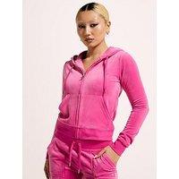 Juicy Couture Zip Through Hoodie With Zip - Very Berry